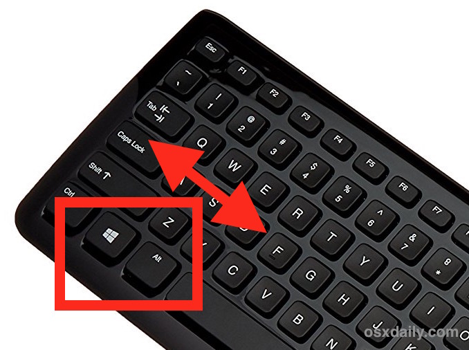 where is mac option key on windows keyboard